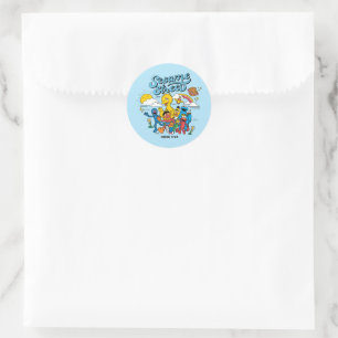 Sesame Street   Friends Since 1969 Classic Round Sticker