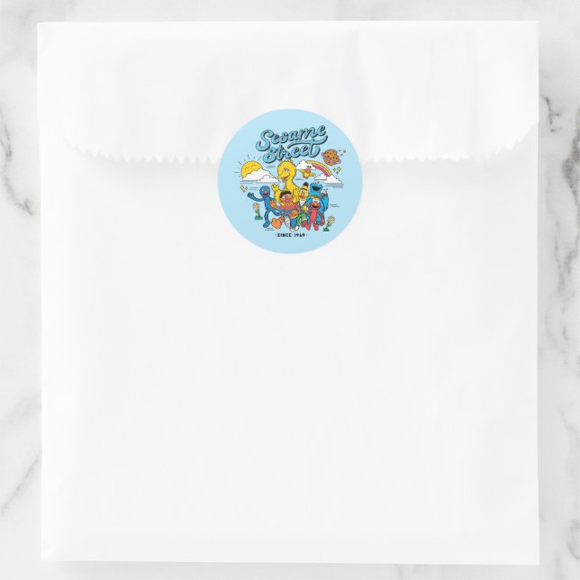 Sesame Street | Friends Since 1969 Classic Round Sticker (Bag)