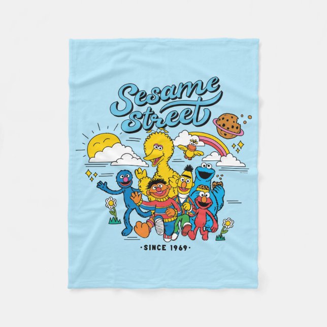 Sesame Street | Friends Since 1969 Fleece Blanket (Front)