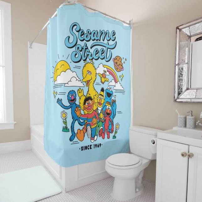 Sesame Street | Friends Since 1969 Shower Curtain (In Situ)