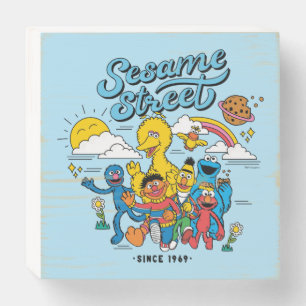 Sesame Street   Friends Since 1969 Wooden Box Sign