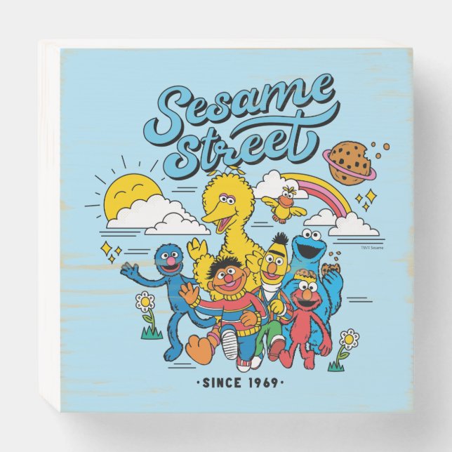 Sesame Street | Friends Since 1969 Wooden Box Sign (Front Horizontal)
