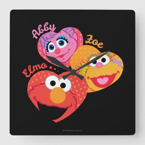 Sesame Street Friends Square Wall Clock