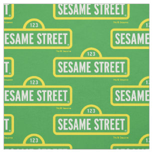 Sesame Street Full Color Logo Fabric