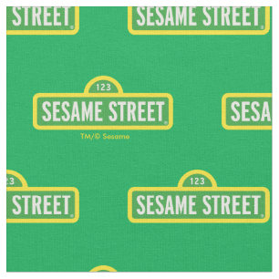 Sesame Street Full Color Logo Fabric