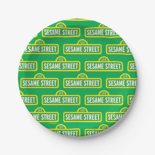 Sesame Street  Full Color Logo Paper Plates
