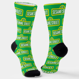 Sesame Street Full Color Logo Socks