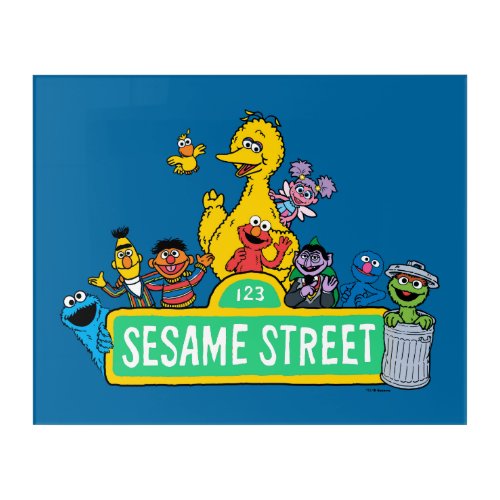 Sesame Street  Full Color With Pals Acrylic Print