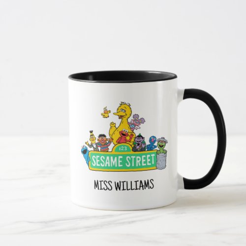 Sesame Street  Full Color With Pals  Add Name Mug