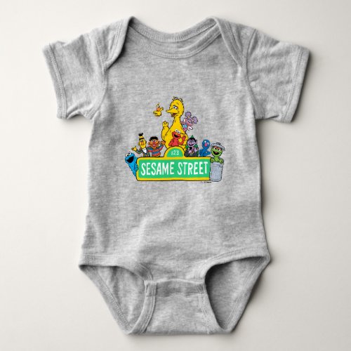 Sesame Street  Full Color With Pals Baby Bodysuit