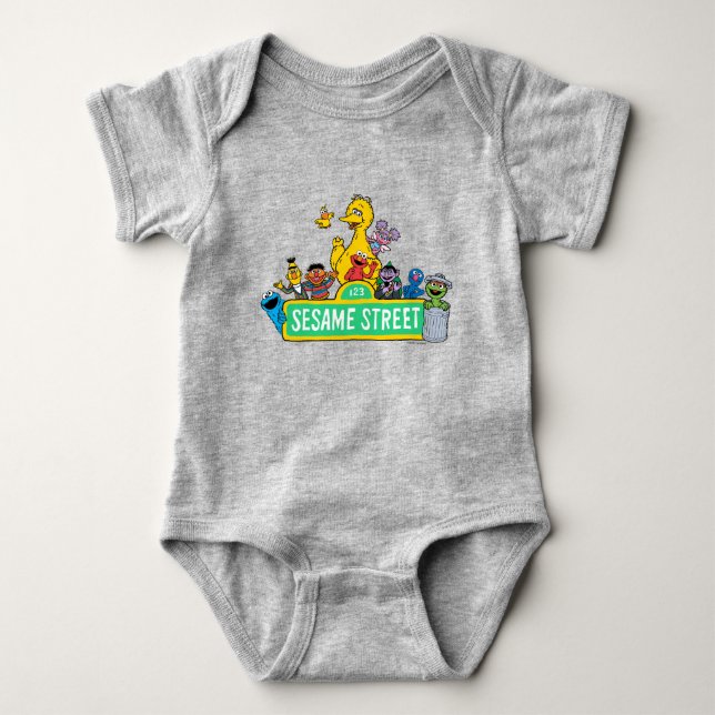 Sesame Street | Full Color With Pals Baby Bodysuit (Front)