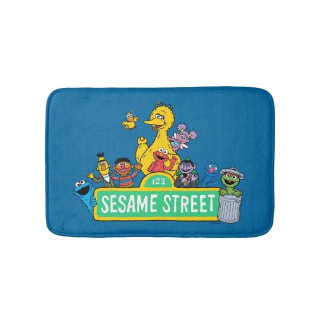 Sesame Street | Full Color With Pals Bath Mat (Front)
