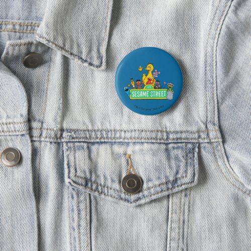 Sesame Street  Full Color With Pals Button