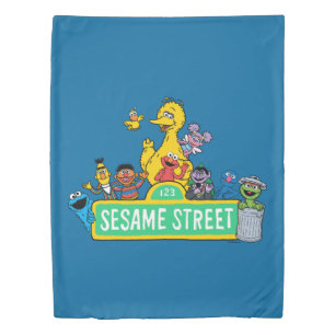 Sesame Street Full Color With Pals Duvet Cover