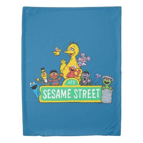 Sesame Street  Full Color With Pals Duvet Cover