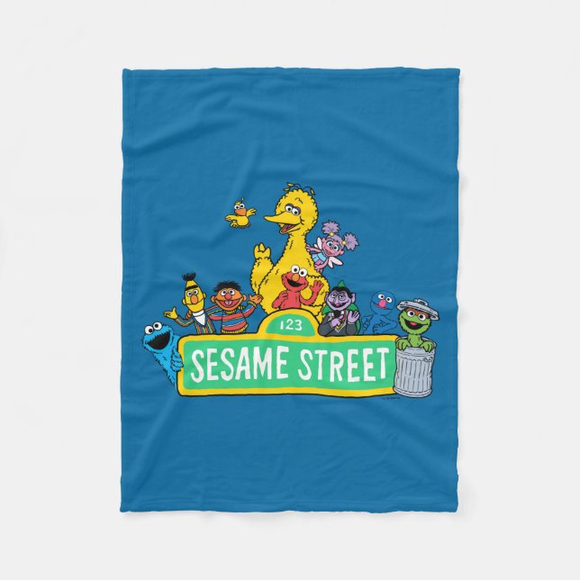 Sesame Street | Full Color With Pals Fleece Blanket (Front)