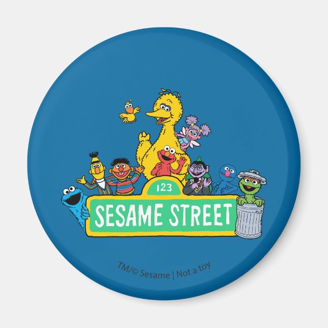 Sesame Street | Full Color With Pals Magnet (Front)