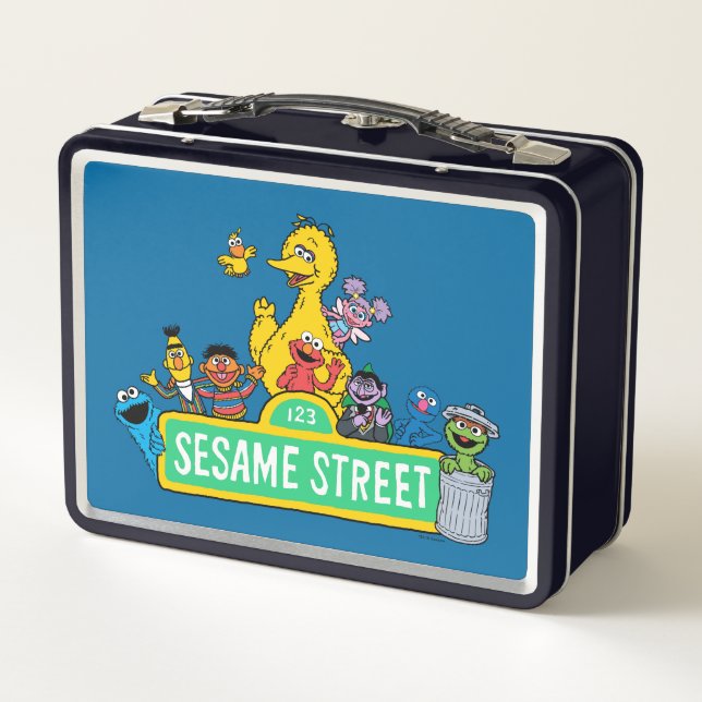 Sesame Street | Full Color With Pals Metal Lunch Box (Back)