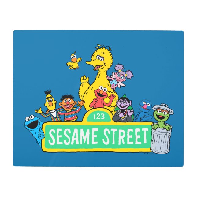 Sesame Street | Full Color With Pals Metal Print (Front)