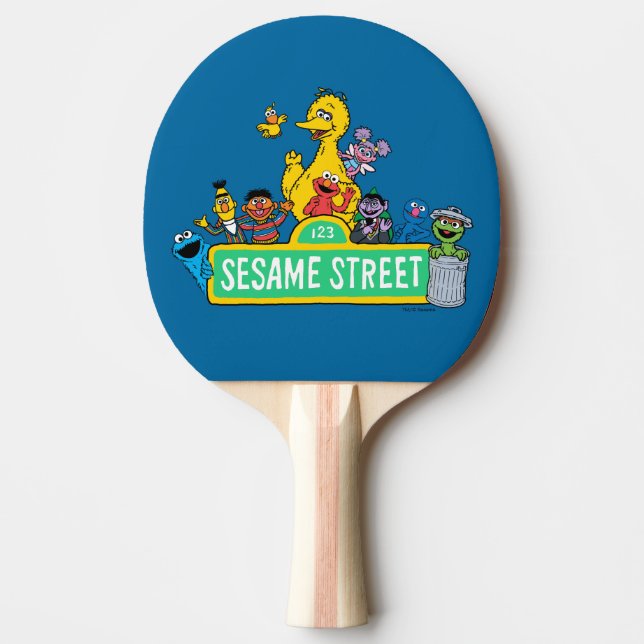 Sesame Street | Full Color With Pals Ping Pong Paddle (Front)