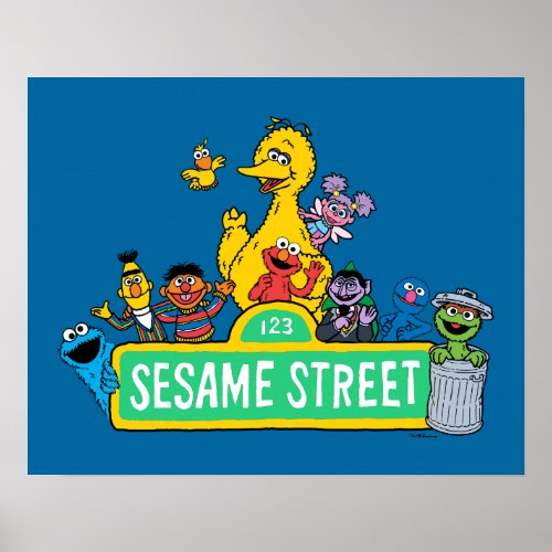 Sesame Street  Full Color With Pals Poster