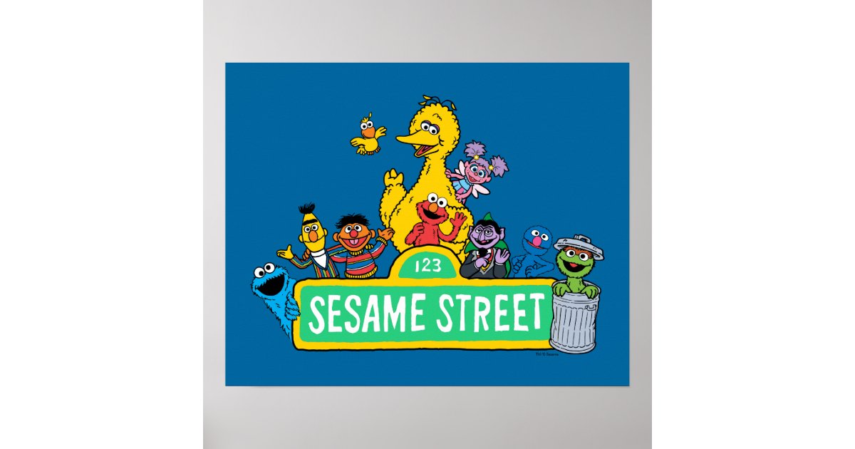 Sesame Street | Full Color With Pals Poster | Zazzle
