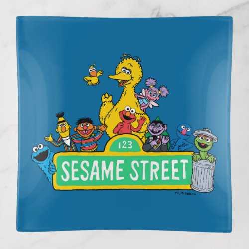 Sesame Street  Full Color With Pals Trinket Tray