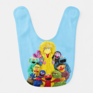 Sesame Street Fun Colorful Pals Portrait Baby Bib