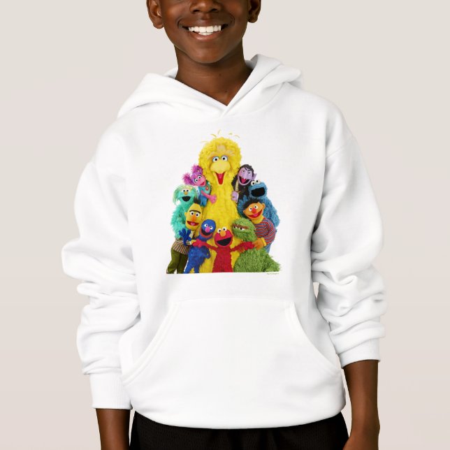 Sesame Street | Fun Colorful Pals Portrait Hoodie (Front)