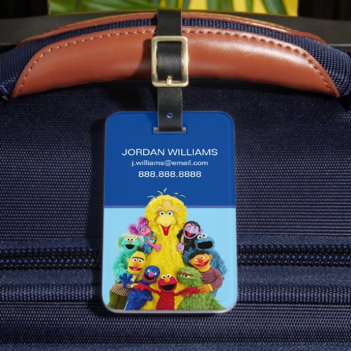 Sesame Street  Fun Colorful Pals Portrait Luggage Tag