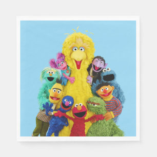 Sesame Street   Fun Colorful Pals Portrait Napkins
