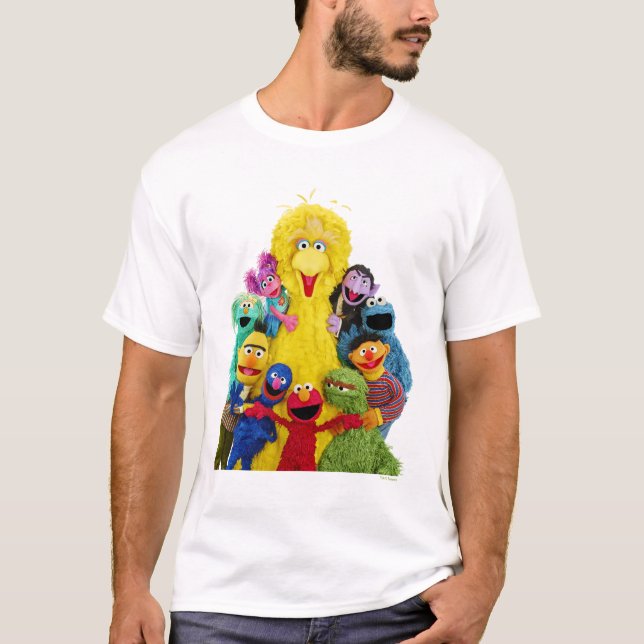 Sesame Street | Fun Colorful Pals Portrait T-Shirt (Front)