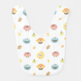 Sesame Street Furry Friends Character Pattern Bib