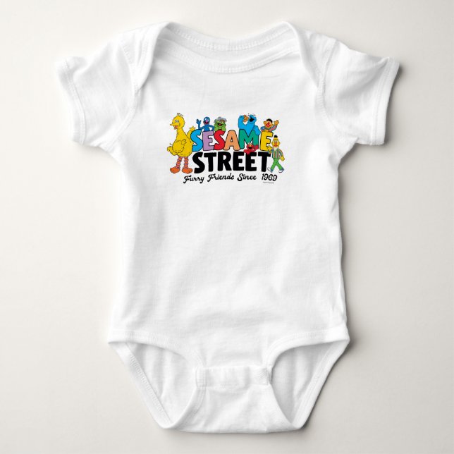Sesame Street | Furry Friends Since 1969 Baby Bodysuit (Front)
