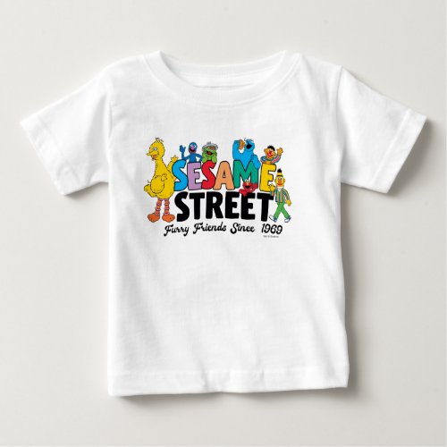 Sesame Street  Furry Friends Since 1969 Baby T_Shirt