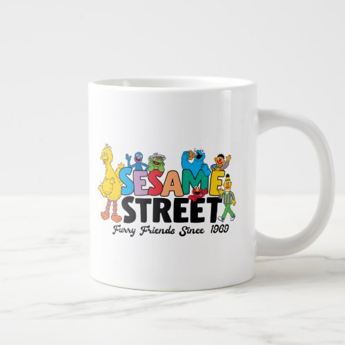 Sesame Street  Furry Friends Since 1969 Giant Coffee Mug