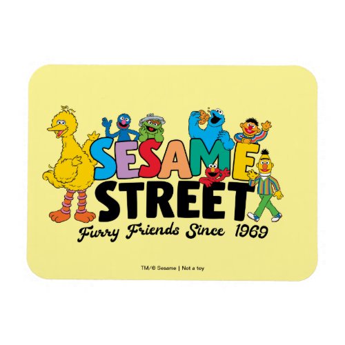 Sesame Street  Furry Friends Since 1969 Magnet