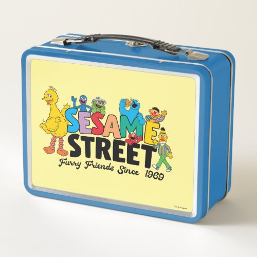 Sesame Street  Furry Friends Since 1969 Metal Lunch Box
