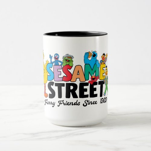 Sesame Street  Furry Friends Since 1969 Mug