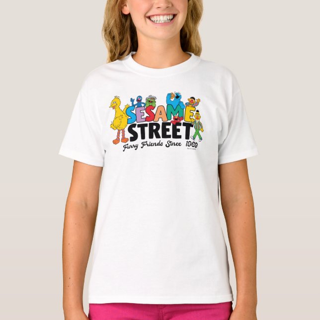 Sesame Street | Furry Friends Since 1969 T-Shirt (Front)