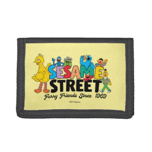 Sesame Street Furry Friends Since 1969 Tri-fold Wallet