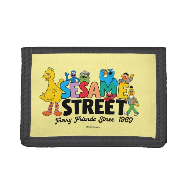 Sesame Street | Furry Friends Since 1969 Trifold Wallet (Front)