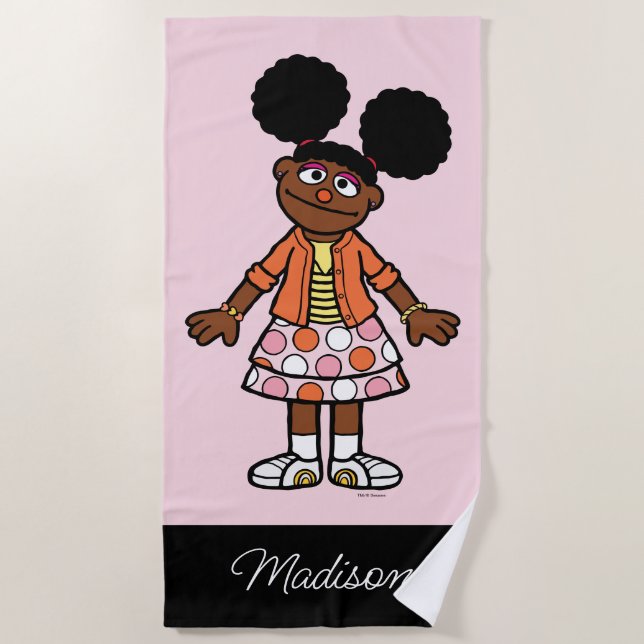 Sesame Street | Gabrielle Add Your Name Beach Towel (Front)