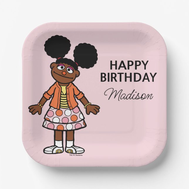 Sesame Street | Gabrielle Happy Birthday Paper Plates (Front)