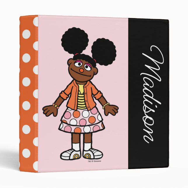 Sesame Street | Gabrielle Portrait | Add Your Name 3 Ring Binder (Front/Spine)