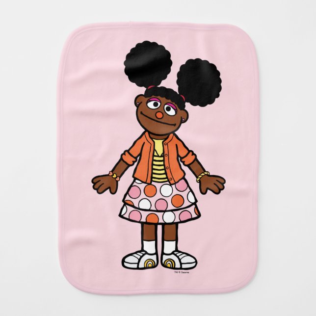 Sesame Street | Gabrielle Portrait Baby Burp Cloth (Front)