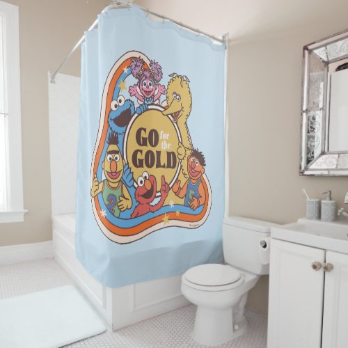 Sesame Street  Go for the Gold Shower Curtain