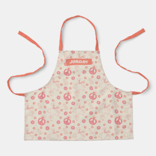 Sesame Street Good Vibes Pattern Add Your Name Apron