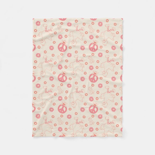 Sesame Street | Good Vibes Pattern Fleece Blanket (Front)