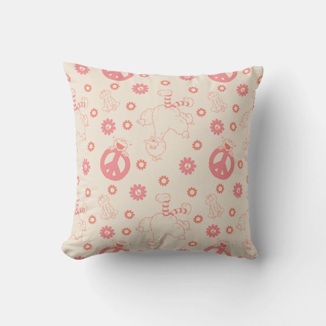 Sesame Street | Good Vibes Pattern Throw Pillow (Front)
